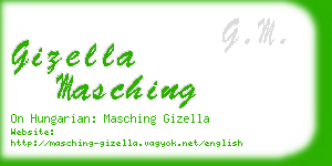 gizella masching business card